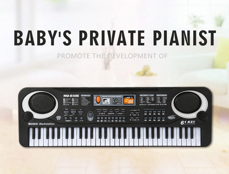 61 Keys Electronic Digital Keyboard, Children Toy Piano