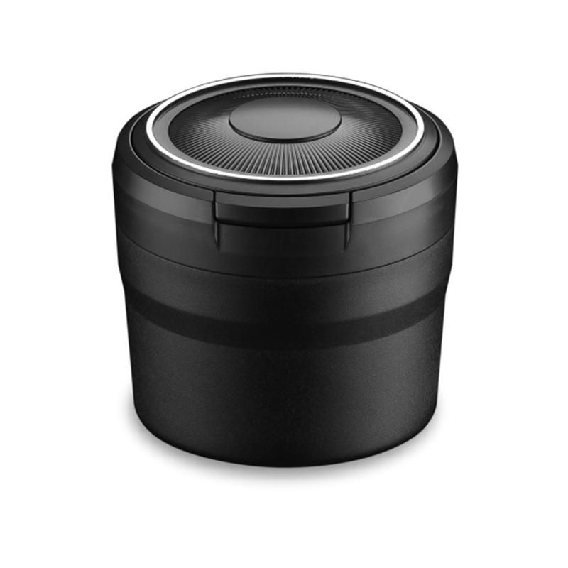 Portable Ashtray with LED Light Auto Moke Cup Holder Ash Tray for Car Smokeless Ashtrays Car Accessories,Black
