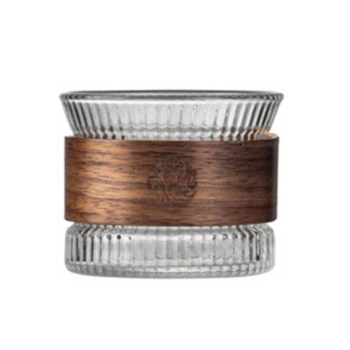 Drinking Mug Anti-scald Glass Tea Drinking Cup with Wooden Ring