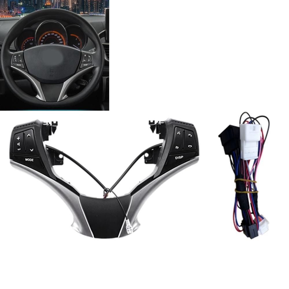 Car Steering Wheel Switch Button Cruise Control Switch Audio Control Switch for Toyota Yaris 2013-2016 84250-0D120
