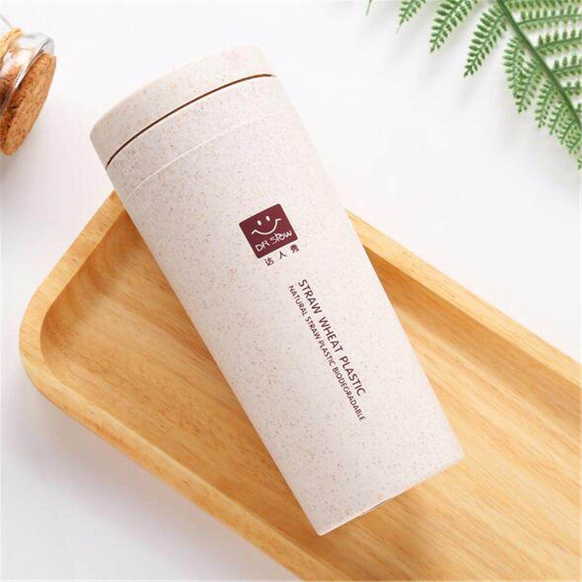 300ML Creative Travel Thermos Vacuum Cup Mug Thermal Flask Travel Water Bottle Beige (apricot)