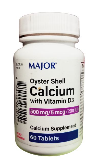 Oyster Shell Calcium With Vitamin D 500 Mg