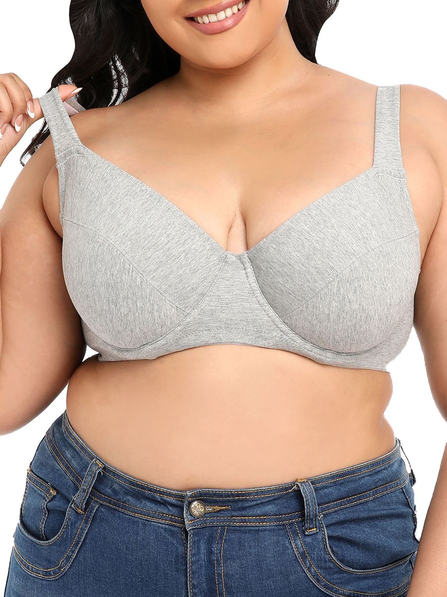 Women Plus Size Bra Full Coverage Soft Cups With Underwire