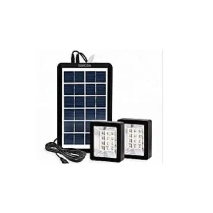 Solar Lighting Kit With Phone Charging And Inbuilt Battery 2 Bulb