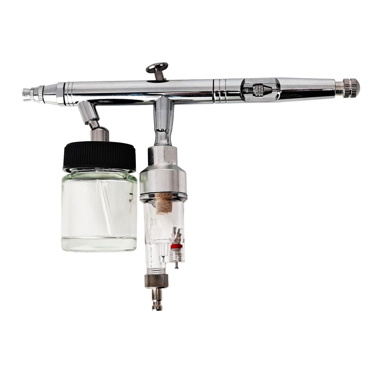 Portable Suction Feed Airbrush Airbrushing Set Kit Dual-Action High Precision 0.35mm Nozzle Paint Spray Air Brush with 35ml Bottle for Model Car Art Painting Tattoo Nail Beauty Cake Decorating