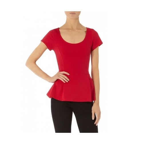 Peplum Top - Red