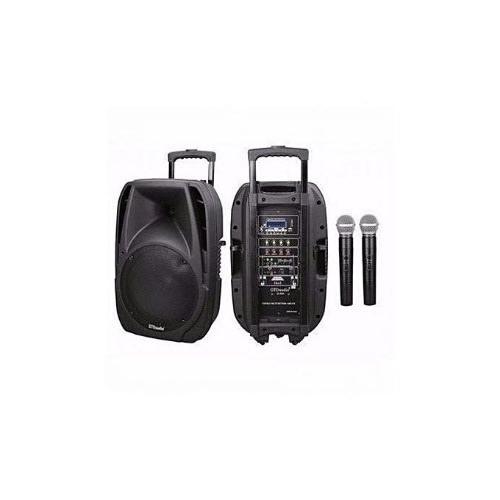 15inches Sp1580 Public Address System Rechargeable With Two Wireless Mic
