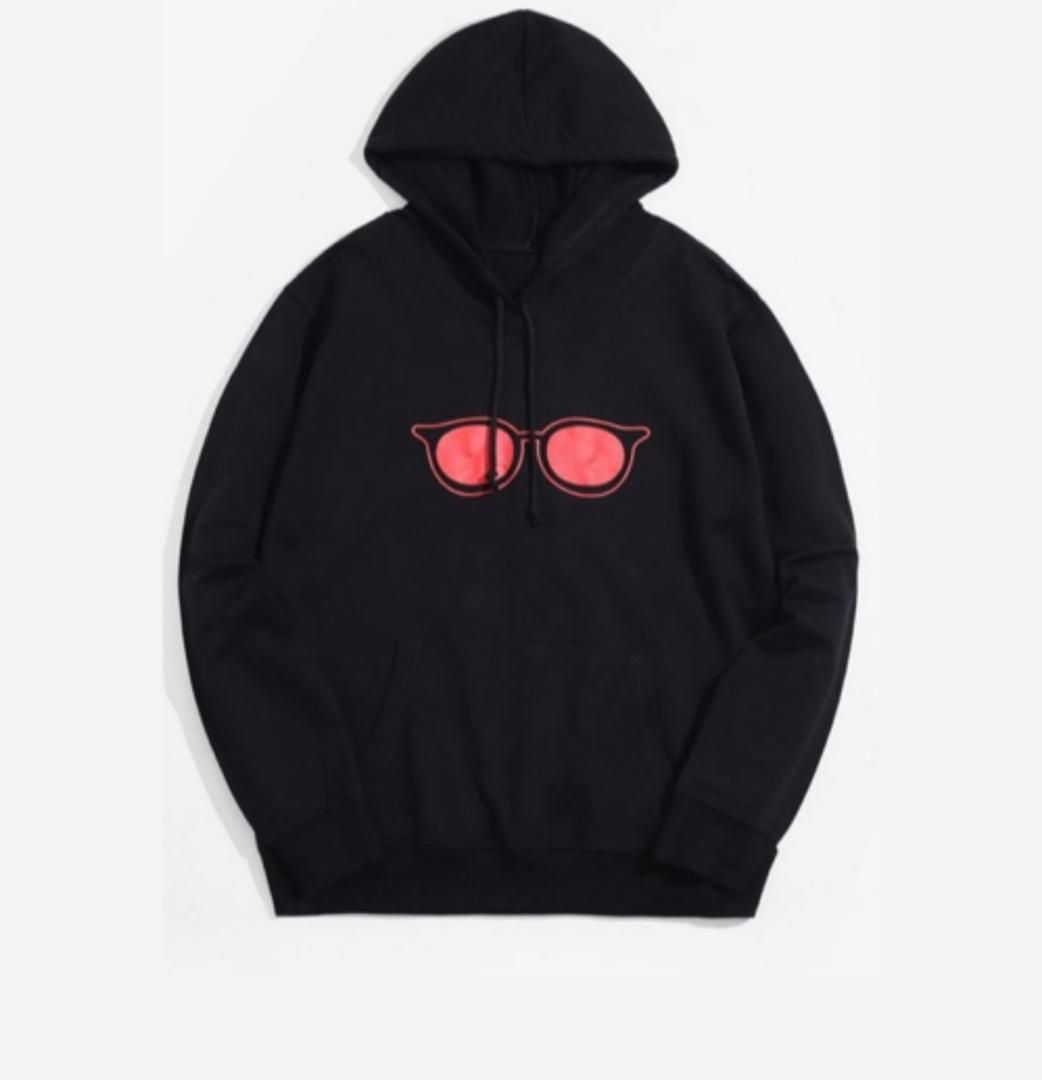 Premium Printed Hoodie Black