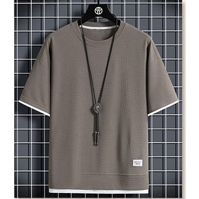Short Sleeved Polo T-shirt Ice Silk Thin Round Neck