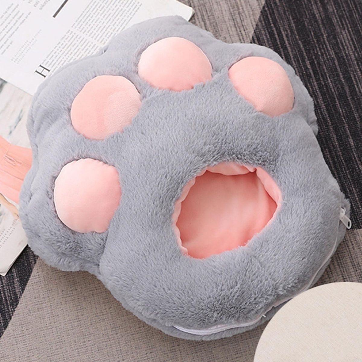 Electric Foot Heater Washable Winter Heating Pad Grey