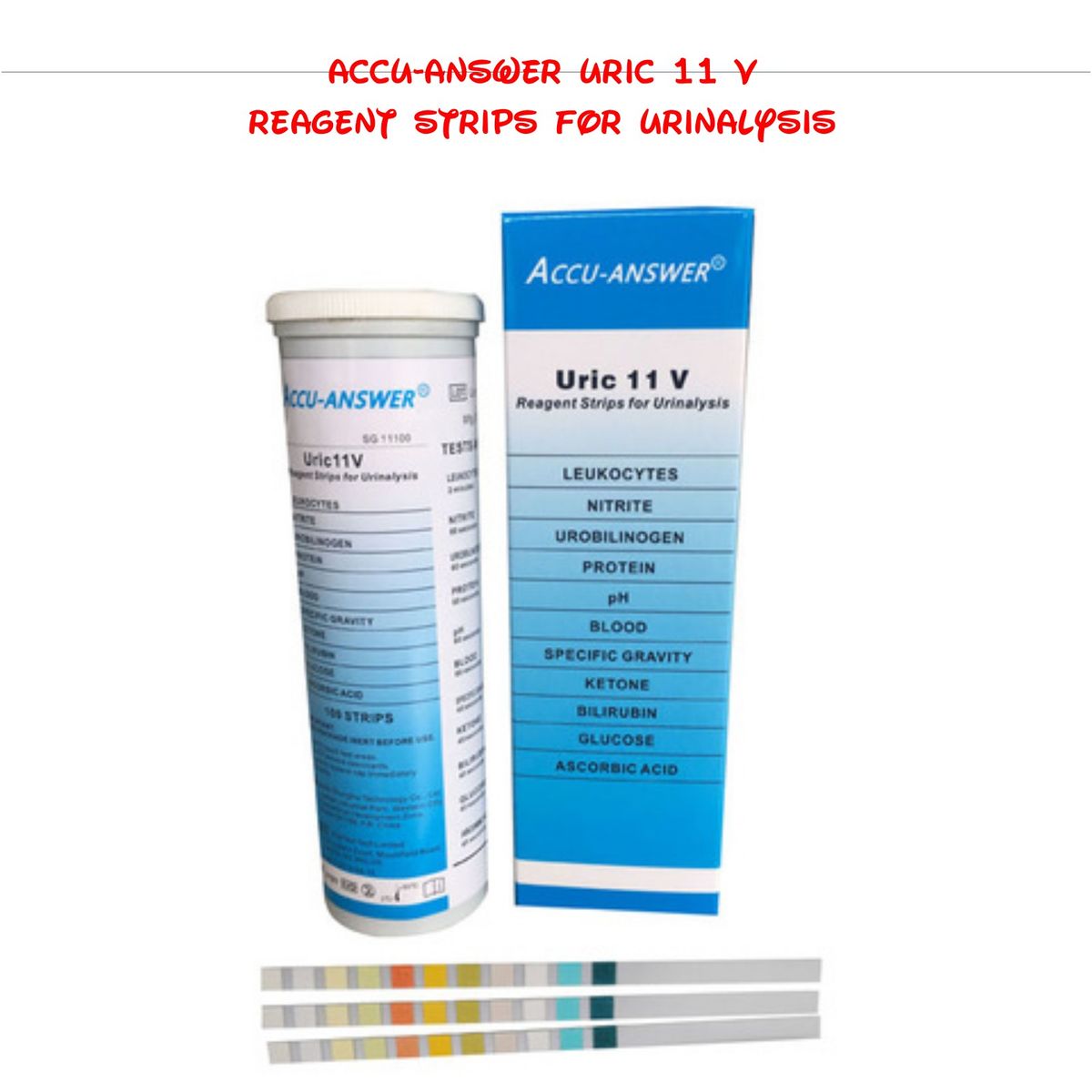 Combi Uric 11 V Reagent Strips For Urinalysis