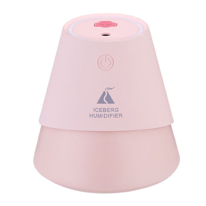 Mini Humidifier Creative Icebergs Design Mute Night-Pink
