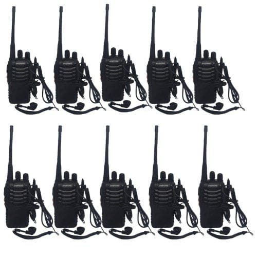 Bf888s Walkie Talkie Radio With Earpiece - 10pieces