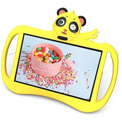 Lenosed E100-dual Sim -10.1" - 4GB RAM - 64GB Storage -3d Eye Glasses Kids Tablet - Yellow