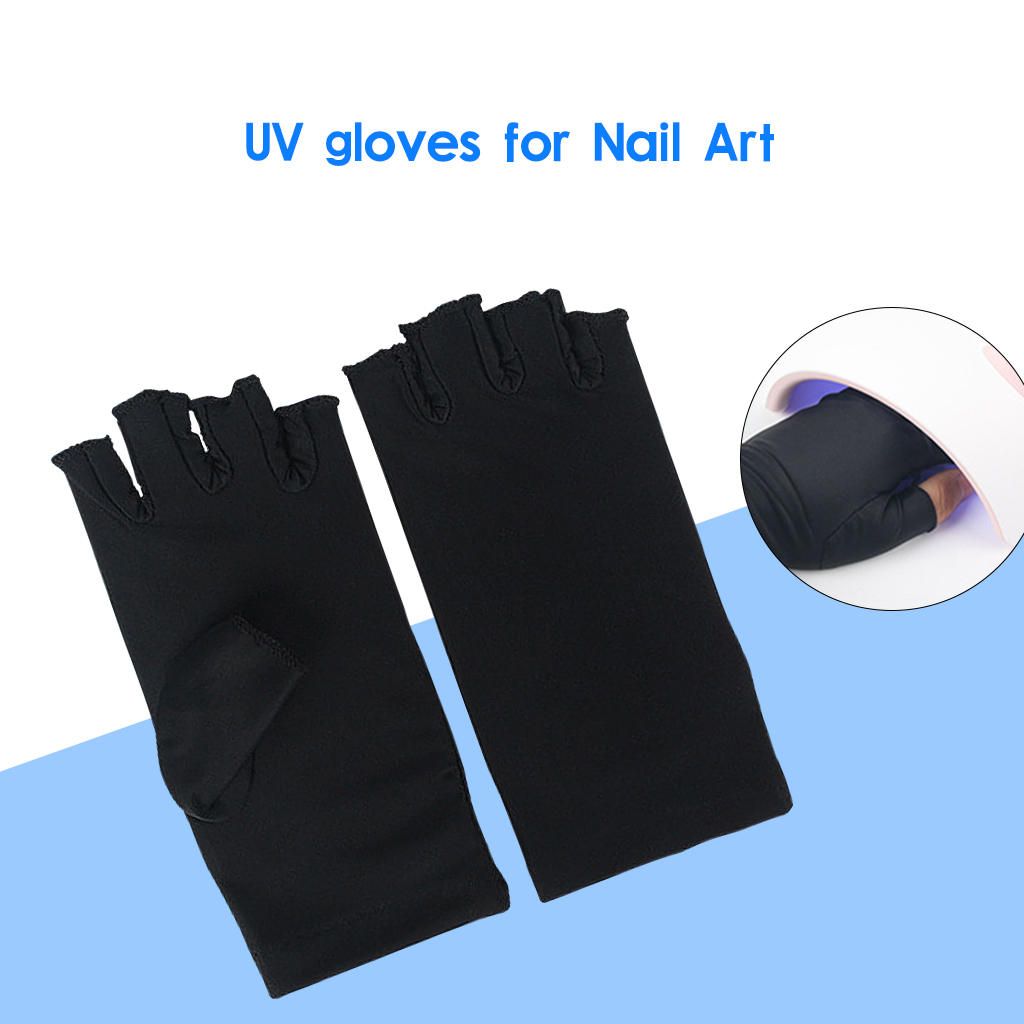 UV Lamp  Nail Dryer Protection Shield Anti UV Sun Glove Black