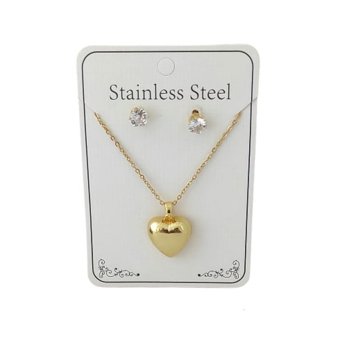 Love Pendant With Earrings & Necklace