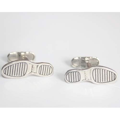 Shoe Shaped Cufflinks - Silver