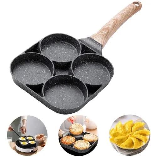 Non-stick Frying Pan With 4 Hole