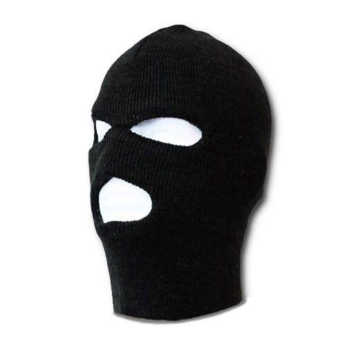 Outdoor Sport 3 Hole Full Face Ski Beanie Cap Mens Womens Hat Black Winter Balaclava Hood