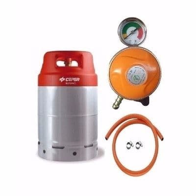 Cepsa 12.5kg Gas Cylinder With Hose & Metered Regulator