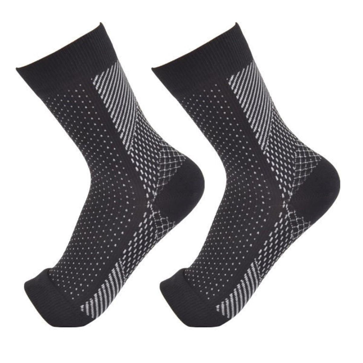 Cycling Socks Performance Toeless Compression Socks for Fitness Black