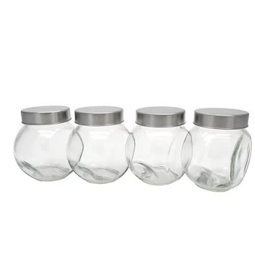 George Home Canister Spice Jars - Glass  -Set Of 4