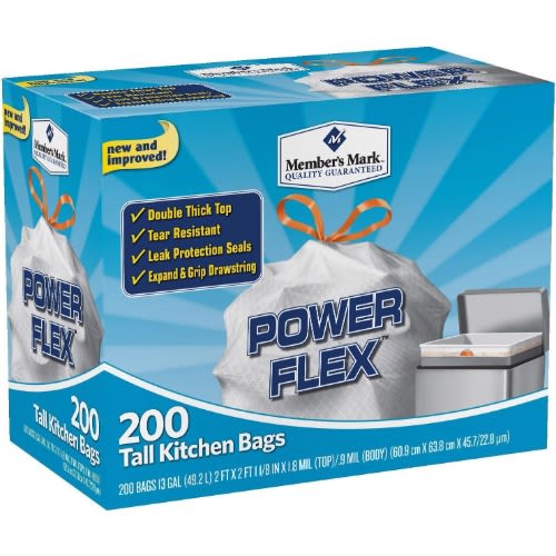 Tall Kitchen Drawstring Trash Bags - 200counts