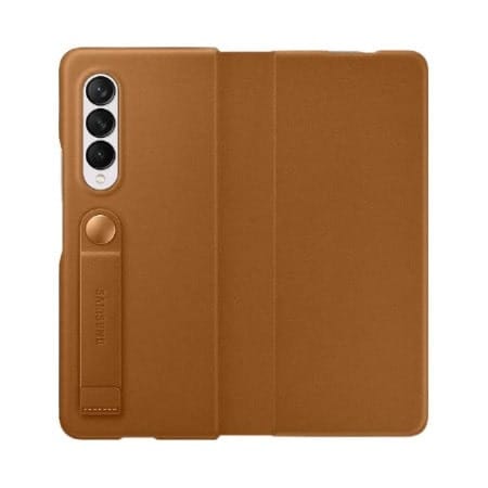 Leather Flip Cover For Galaxy Z Fold3 W/ Stand Case