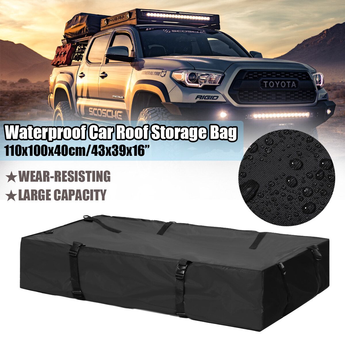 Car Roof Top Bag Travel Storage Waterproof Cargo Carrier For Luggage Travel Cars