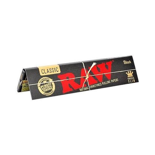 10 Booklets Of Black King Size Natural Rolling Paper