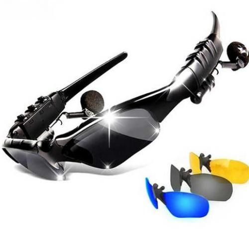 High End Audio FBI Glasses Bone Conduction Smart Headset Sweatproof Bl