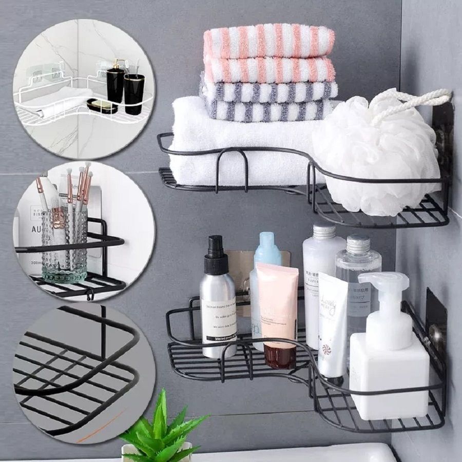 1 Punch- Multifunctional Corner Wall Hanging Wall Shelf