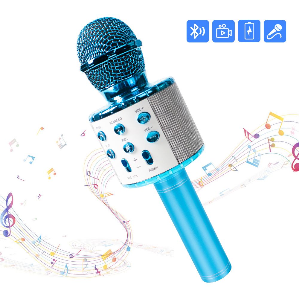 Upgrade Karaoke Microphone Led Light Music Microfono Wireles