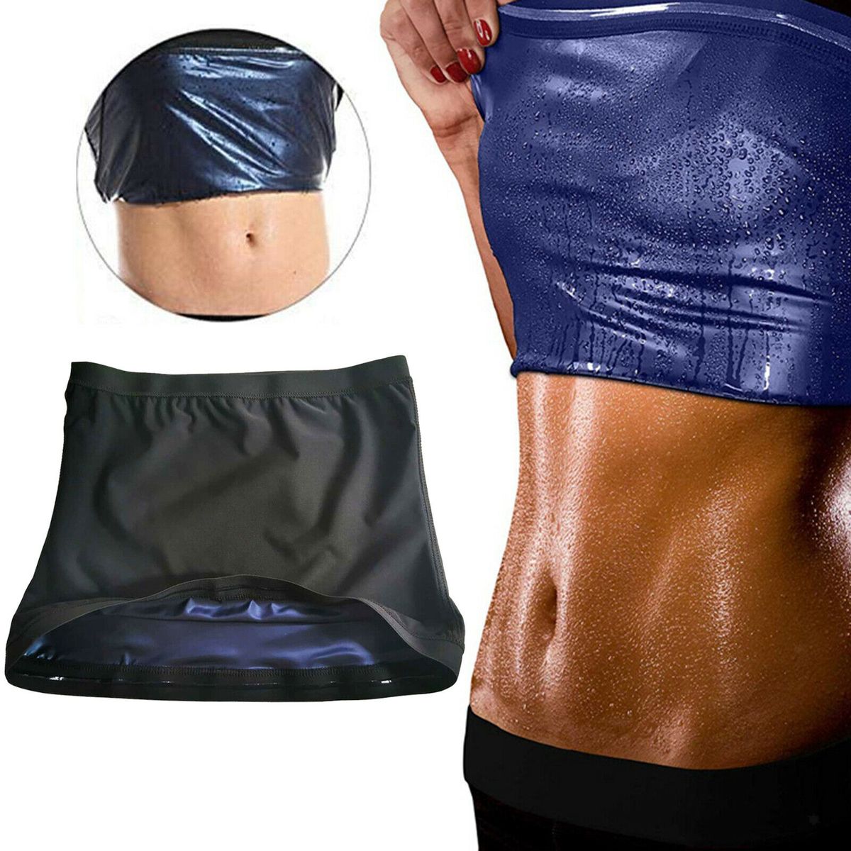 Heat Trapping Sweat Enhancing Compression Waist Slimming Top