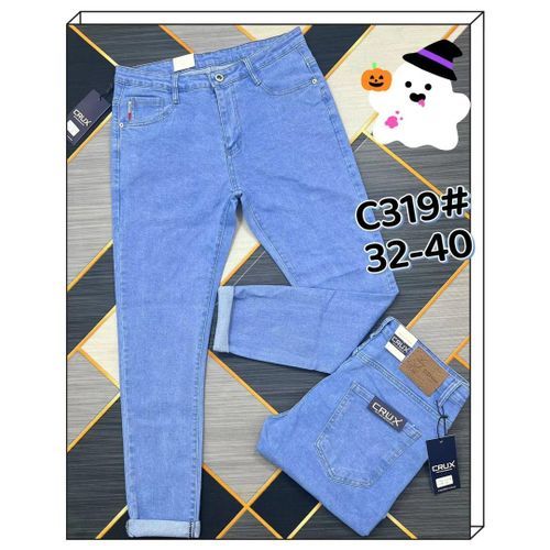 Women's Straight  Pants Light Blue Jeans