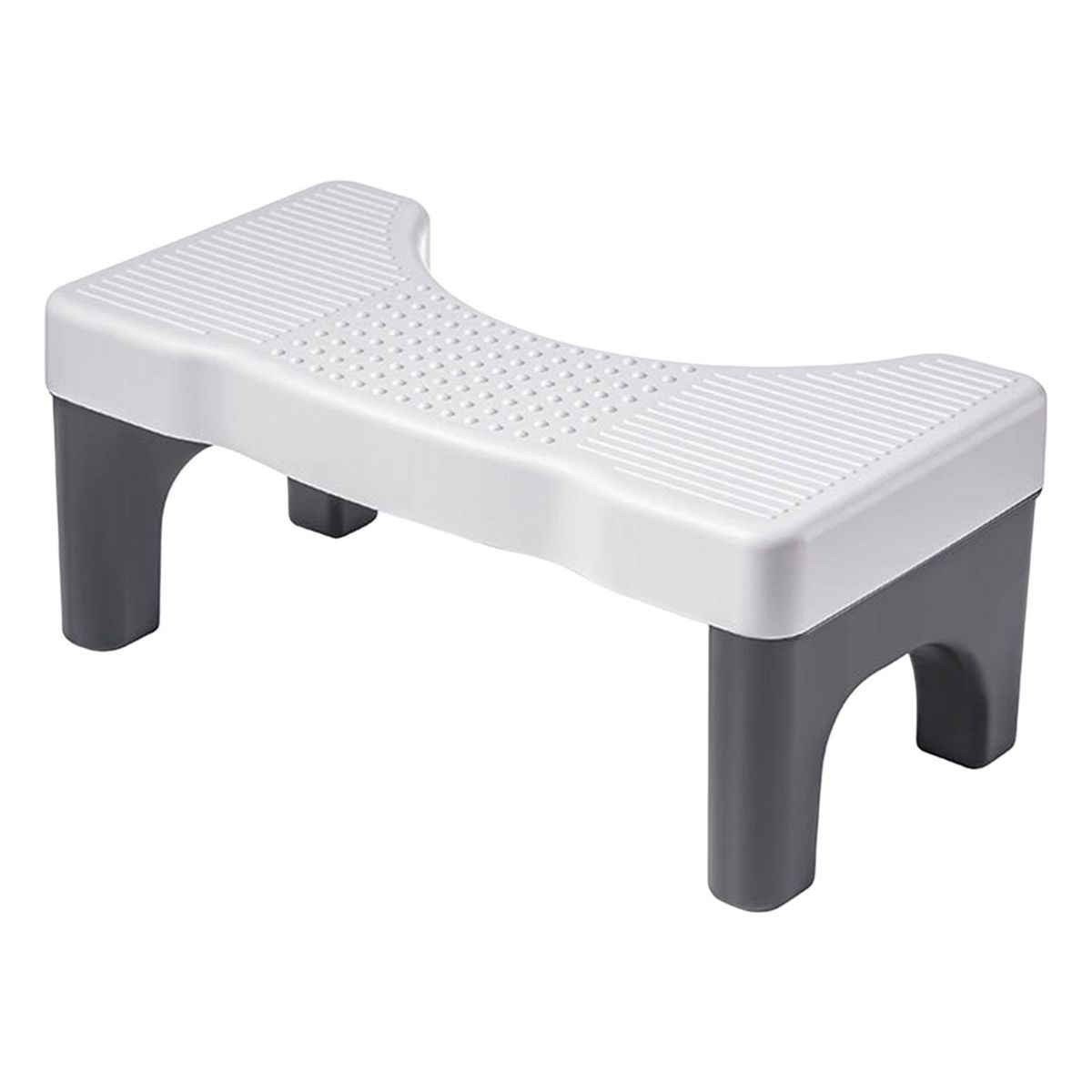 Non-slip Toilet Footstool Squatease Portable Non-slip Toilet for Ages Black Gray