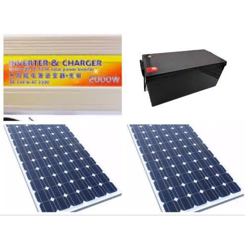 2000watts Solar Kit With 100amps Battery
