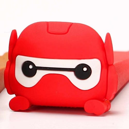 Cute Cartoon Silicone Figure Door Stopper - Red
