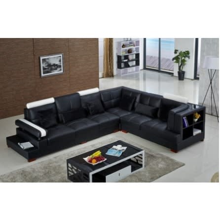 Melon Black Leather Set