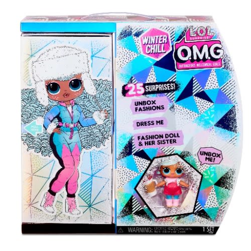 Lol Surprise Omg Winter Chill Icy Gurl Fashion Doll & Brrr B.b. Doll With 25 Surprises