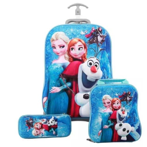 3 In 1 Frozen Trolley School Bag