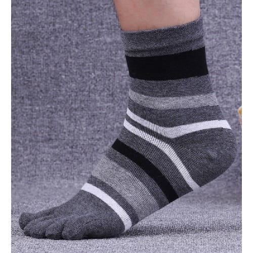 Five Toe Running, Exercise And Casual Socks - Grey