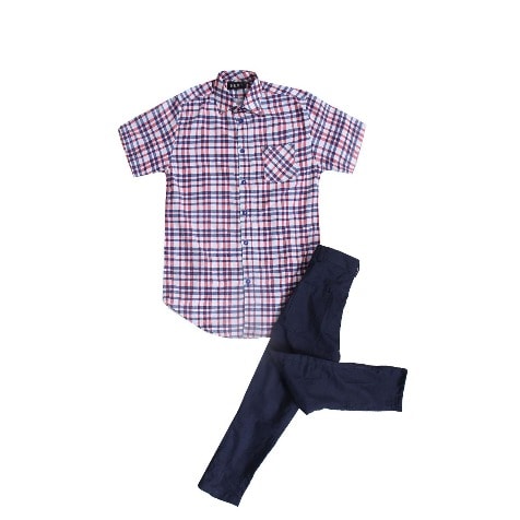 Boys' 2-piece Check Shirt & Trousers - Multicolour