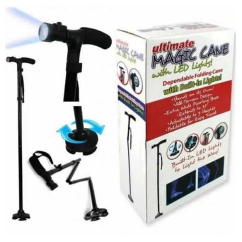 Foldable Walking Cane With Built-In LED Light