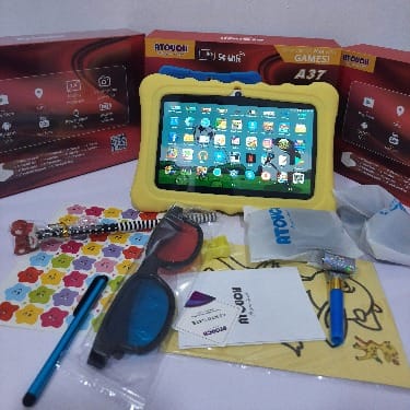 A37 Andriod Educational Tablet - 6GB RAM - 256GB ROM - Yellow