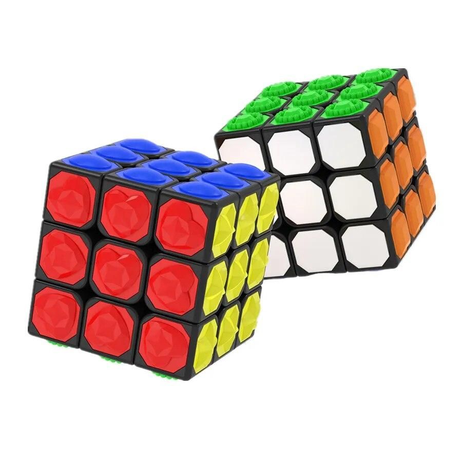 Yongjun New Tactile Third-order Magic Cube Concave Convex Surface Tactile Blind Twist Creative Children's Fun Puzzle Toy Cubo