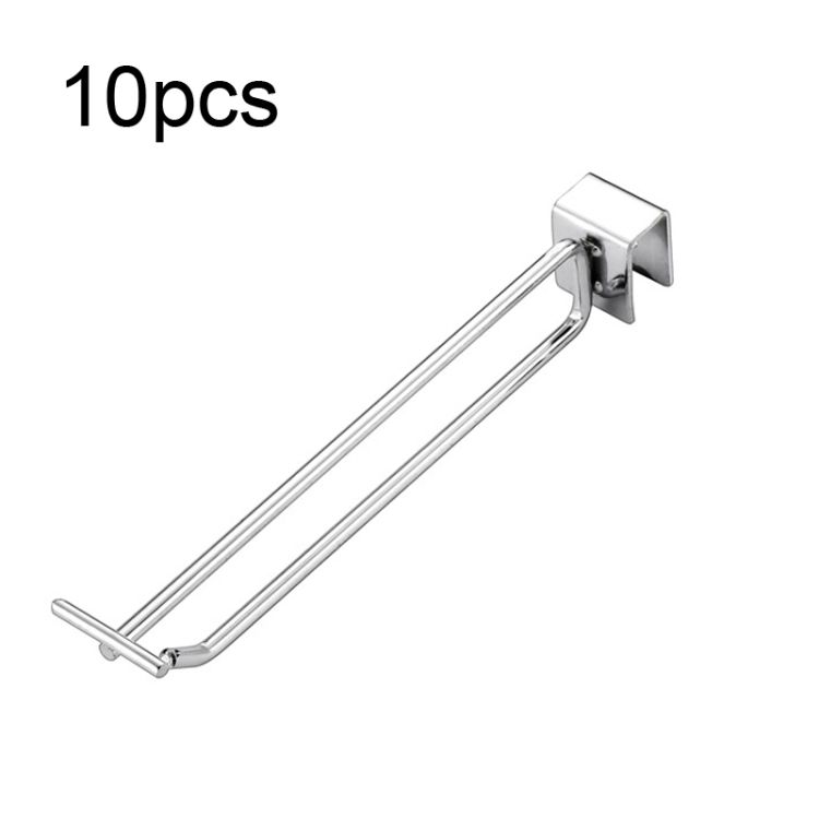 Square Tube Dual Line Hook Supermarket Hook 10pcs 10cm