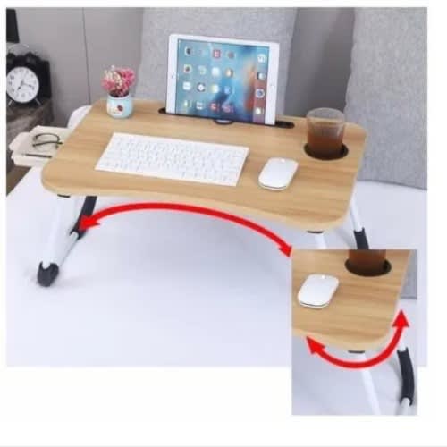 Laptop Table With Drawer - Brown