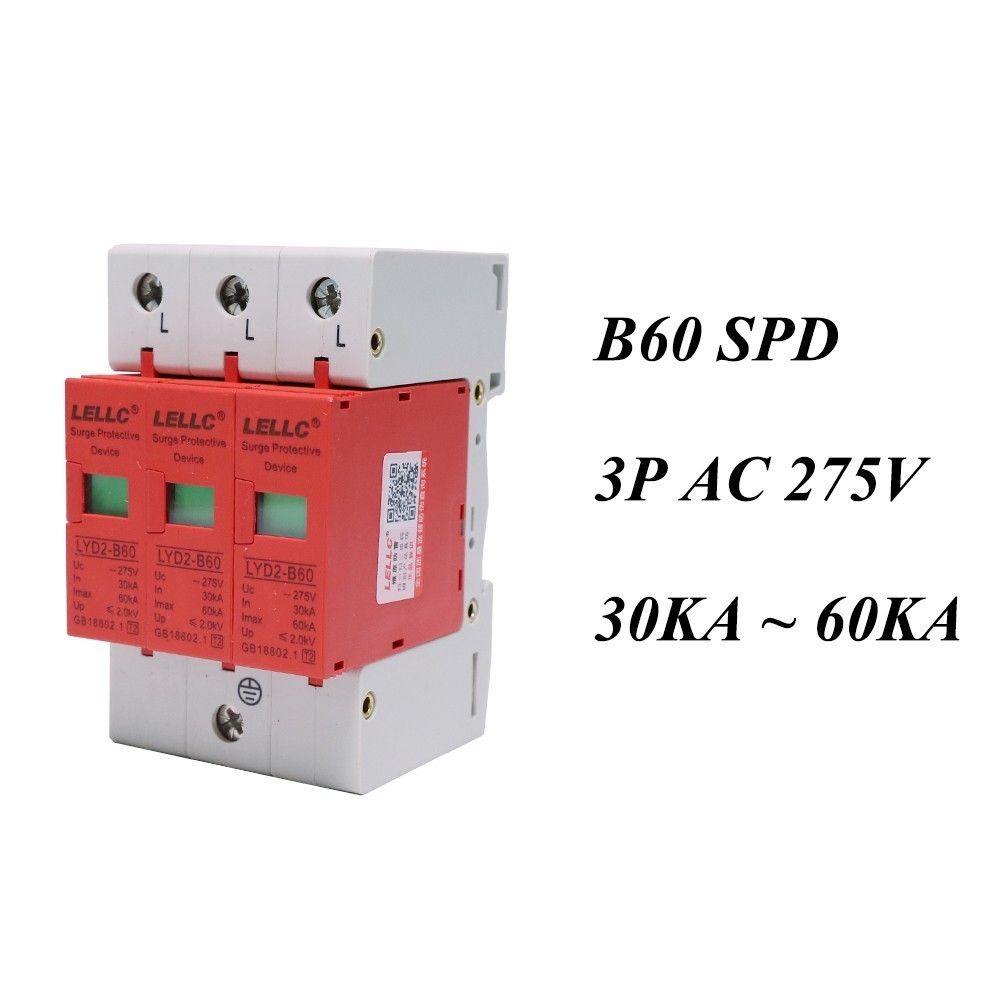 B60-3P 30KA~60KA ~275V AC SPD House Surge Protector