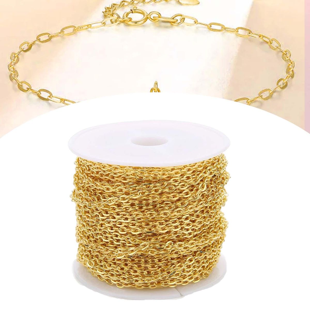 Metal Chain Extender, , Cross Chains, Gold 0.6mm